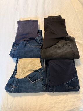 Lot of Four Pairs of Maternity Jeans